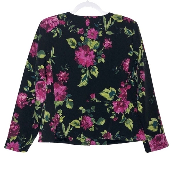 𝅺New Susan Graver Printed Stretch Jacket Floral NWOT - Picture 3 of 11